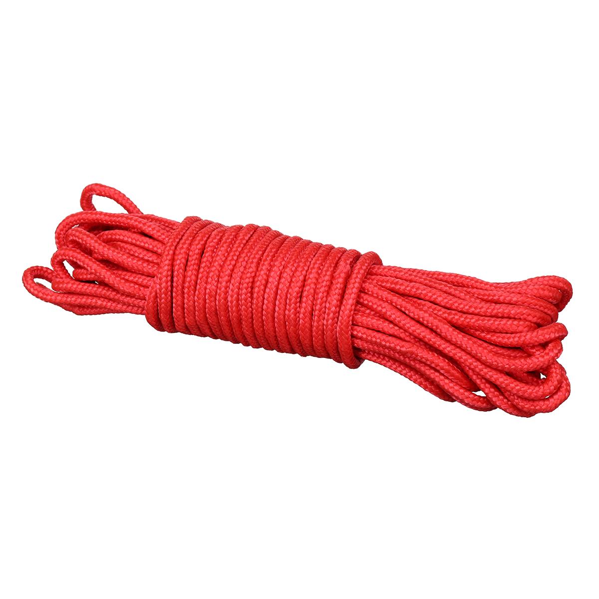 10/20/30m 4mm Braided Nylon Rope Polypropylene Rope Climbing Boat Yacht Sailing Line Pulley Rope Clothesline Survival Parachute