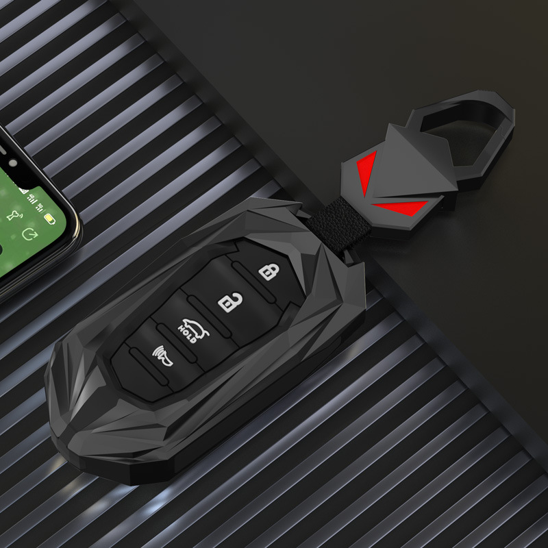 4 Button Car Key Fob Case Cover Shell for Kia Cadenza K9 K7 K-04 Sorento K900 and K7 Key Accessories: GRAY