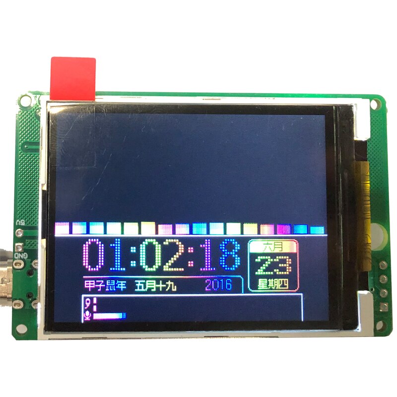 Analyseur de spectre de musique LED 2.4 pouces, affichage à commande vocale, indicateur de niveau Audio stéréo, VU mètre pour amplificateur de voiture AUX