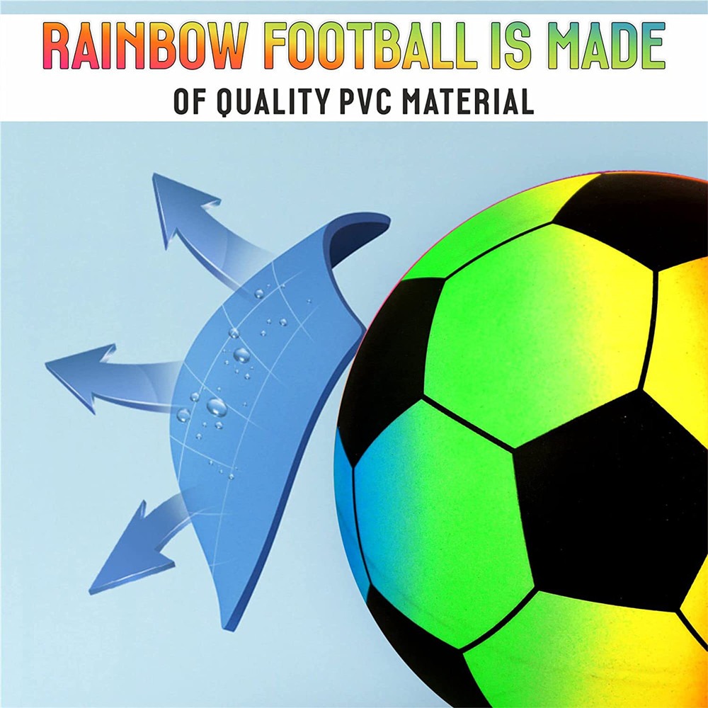 Volleyball Children's Inflatable Soccer Ball Beach Rainbow Balls Inflatable Football PVC Playthings Rainbow Football