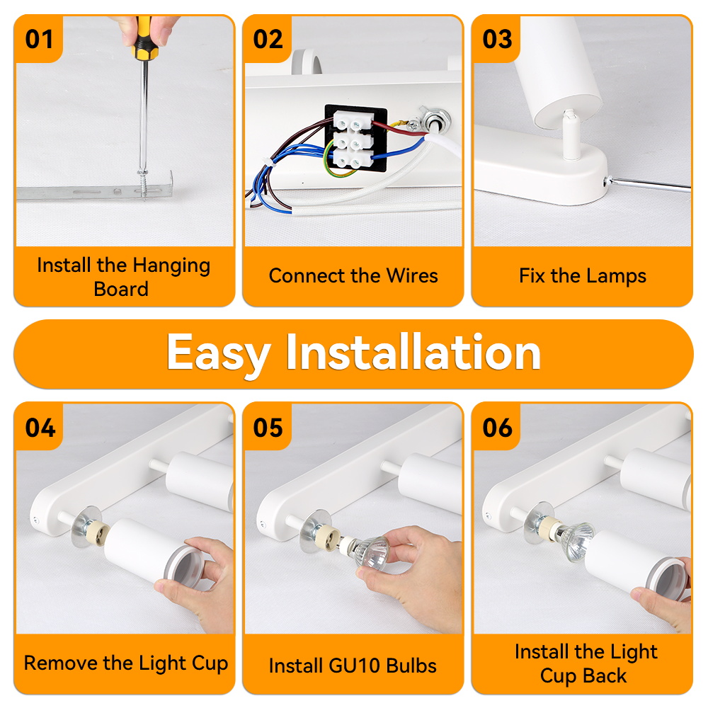 GU10 Spot Led plafonnier luminaire pour salon décor cuisine chambre lampe piste lumière intérieur plafonnier