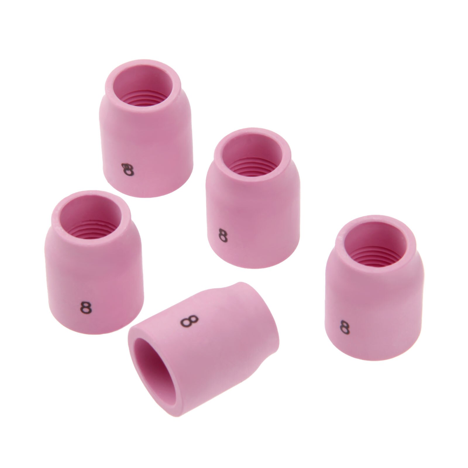 DRELD-buse en alumine 5 pièces TIG, tasses de bouclier en céramique, 53N61S 8 #, accessoires pour torche de soudage SR PTA DB WP 9 20 25 série