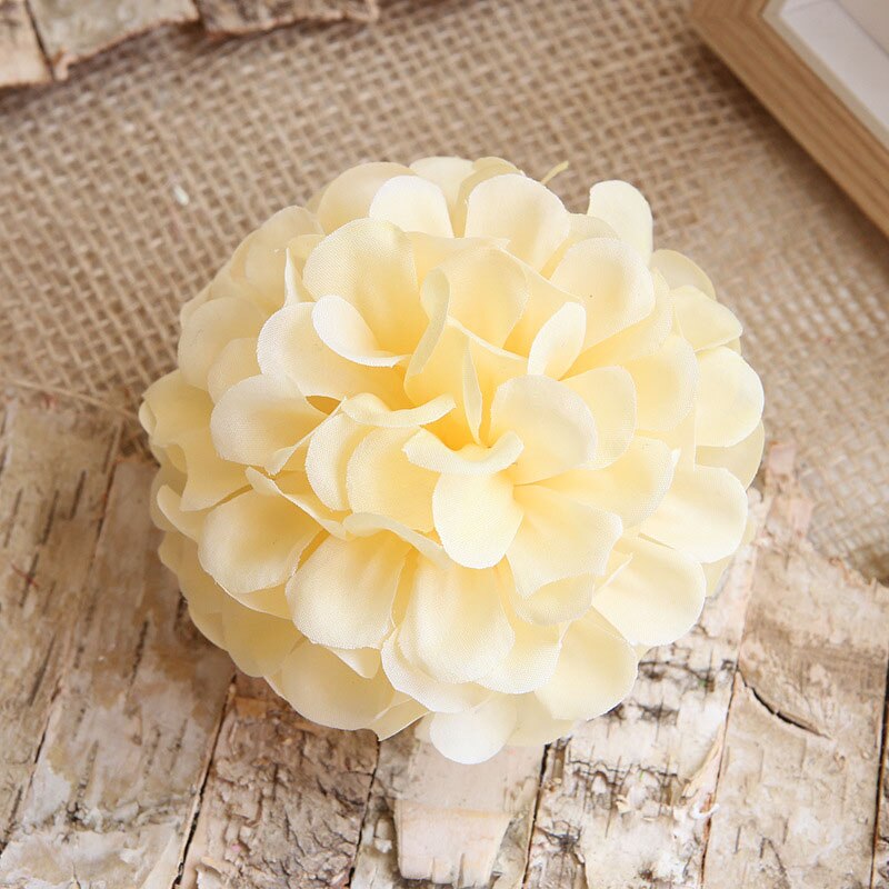 Grosse boule de marguerite 3 pièces 10cm | Fausse fleur artificielle de , fleur pour mur de maison et mariage, bricolage de décoration d'arrière-plan manuel: yellow
