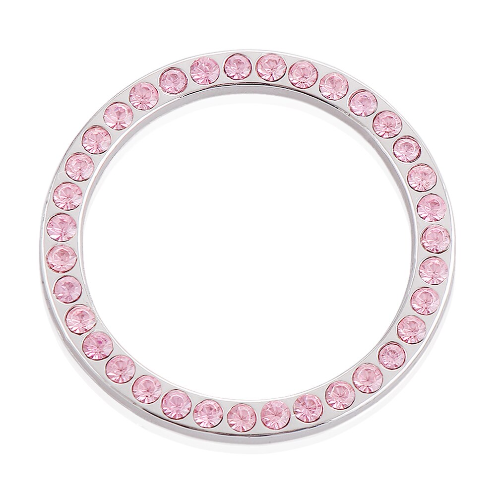 Bil bling tilbehør diamant rhinestone ringe til vw volkswagen transportør golf 7 touareg golf 4 polo  t4 t5 t6 arteon gti bora: Rosa