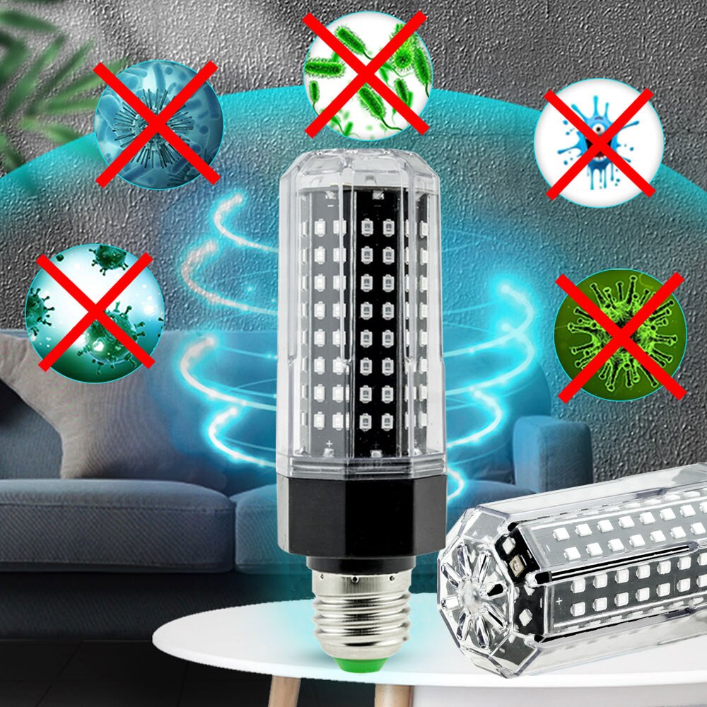 20W Uv Lampe Germicide UVC Stérilisateur Lumière Bullbs 275nm 140 Led E27 E14 B22 pour La Maison Four Frigo Désinfection