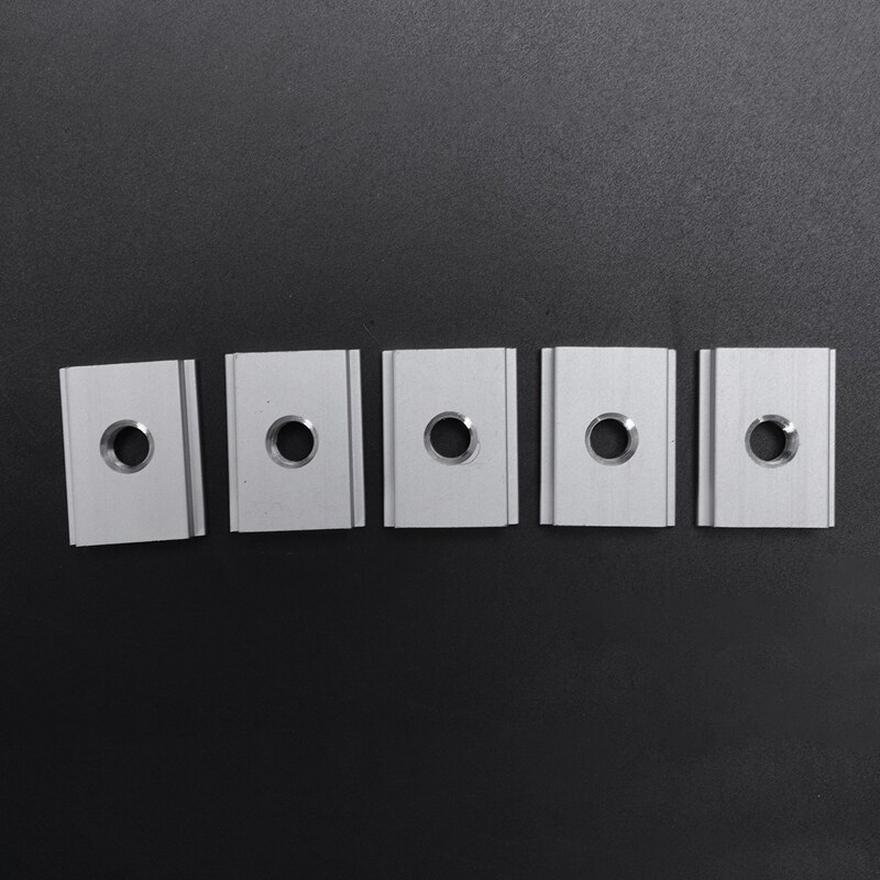 5 pièces M8 t-track curseur écrou coulissant en alliage d'aluminium T fente écrou pour outil de travail du bois gabarits vis fente fixation