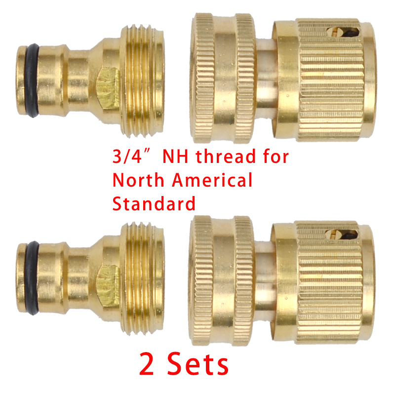 Garden Hose Splitter Heavy Duty Connector Brass Garden Hose Adapter Hose Bib Splitter Water Hose Splitter Hose Spigot Connectors: Orange