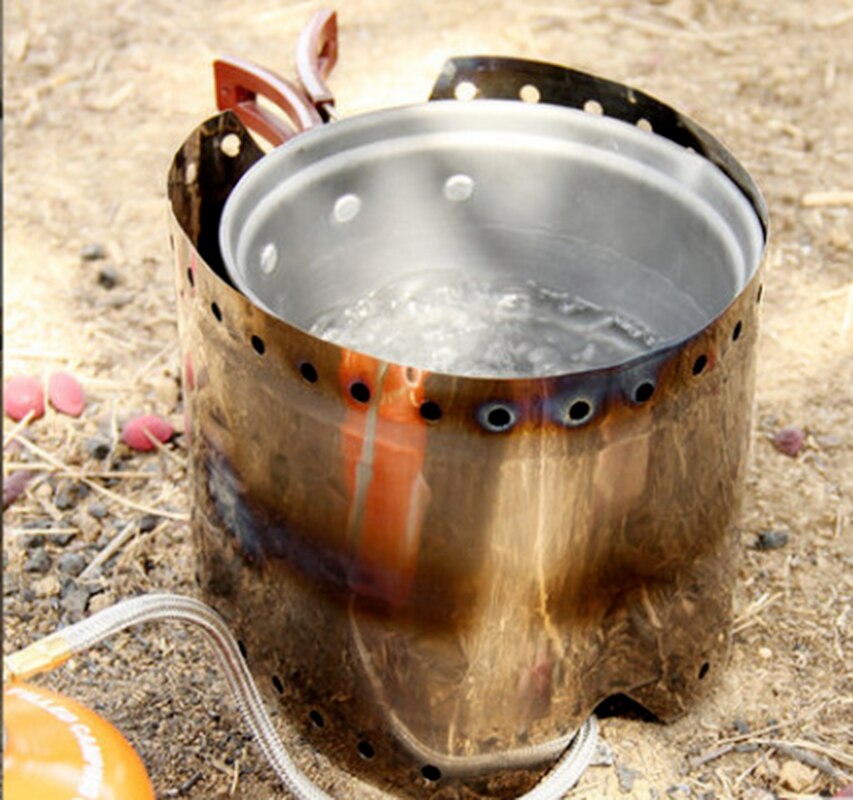 15cm/19cm Ultralight Titanium Camping Stove Wind Shield Outdoor Gas Stove Windproof Plate Windshield Camping Stove Wind Screen