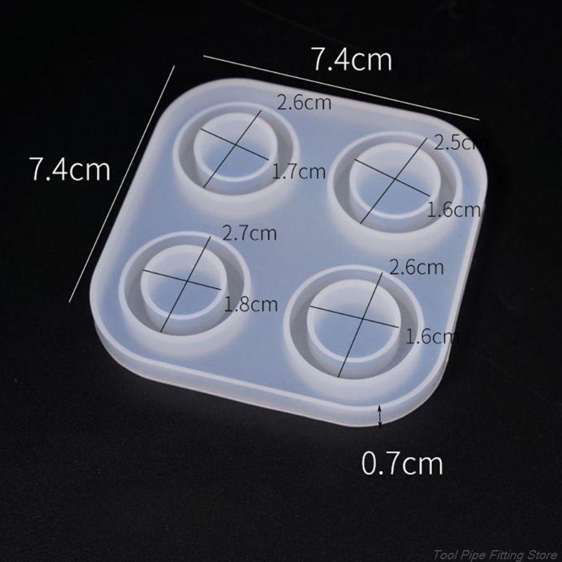 Flat Rings Mold Collection Handmade DIY Making Ring Jewelry Silicone Mold Crystal Epoxy Mould N09 20: C