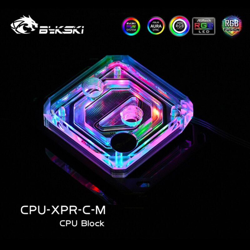 Bykski CPU Water Block For INTEL LGA115X 1200 1700 /AMD Ryzen 3/5/7 X470 X570 Processor Watercooler Radiator RGB AURA SYNC