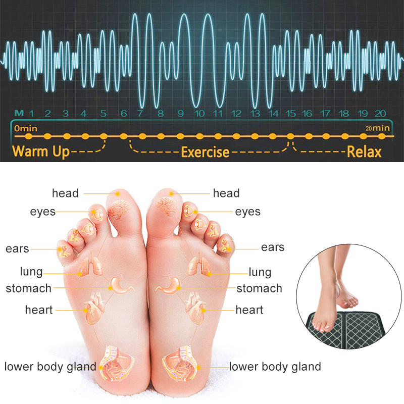 Ems fodpleje massageapparat elektrisk fysioterapi revitaliserende pedicure tiers trådløs fodpleje vibrator fødder muskelstimulator