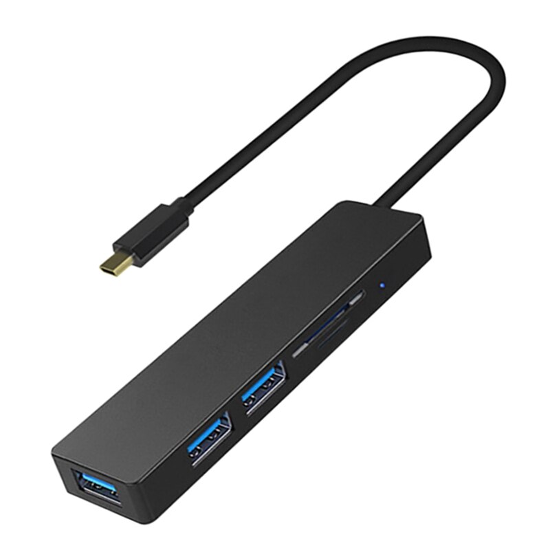 USB C HUB Docking Station Hub 5-In-1 Card Reader USB3.0 Is Suitable for All USB C Devices, PC/Tablet/Mobile Phone