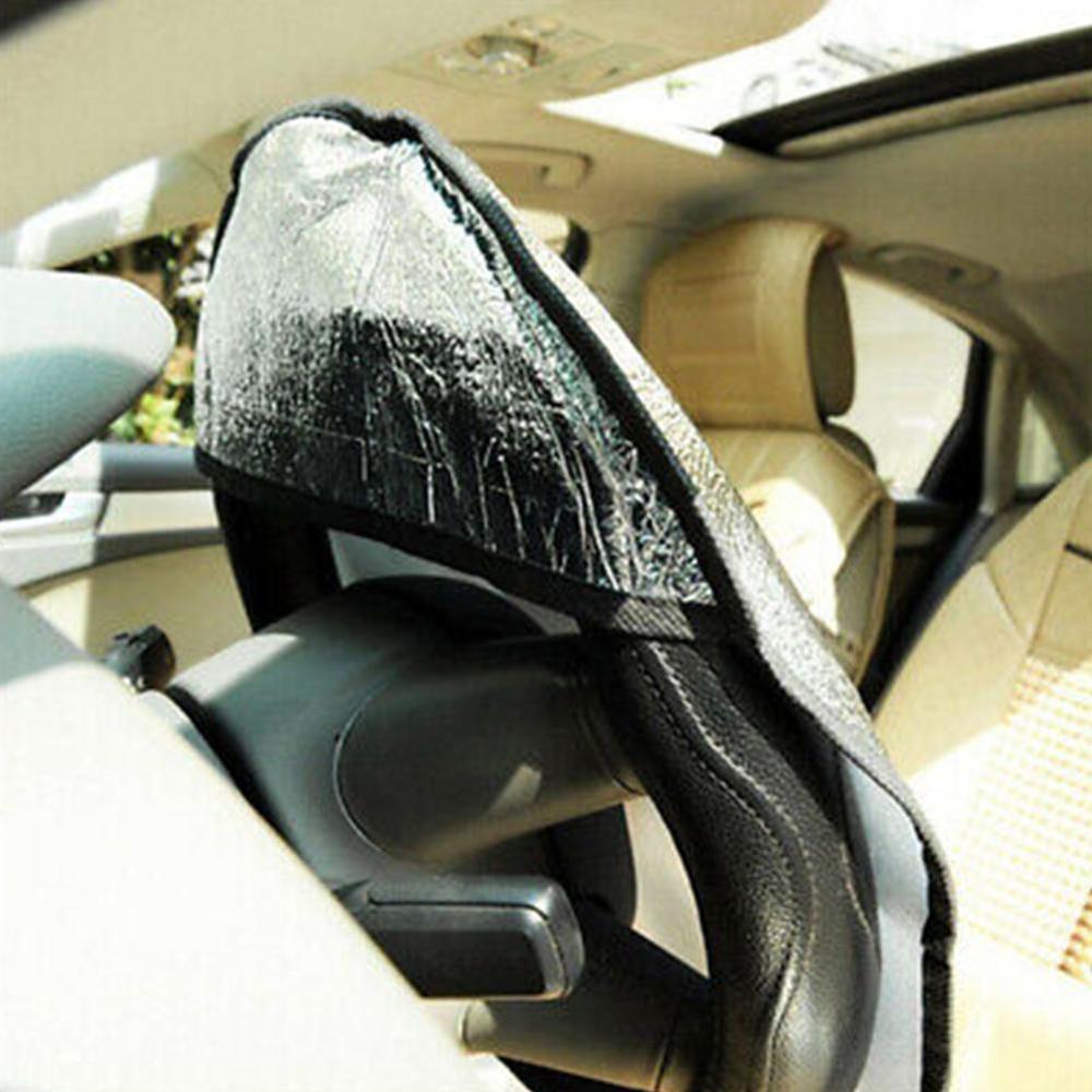 Visera de protección solar para coche, lámina de aluminio para automóvil, gruesa, accesorios, cubierta, parasol de rueda, plegable, reflectante, Steer E3Y4