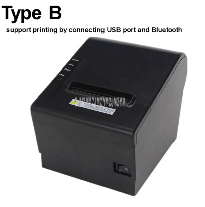 Fast Thermal Printer Qr Bar Code Sticker Clothing Commodity Price Receipt Label Printer For Retail POS System JP-80H: Bluetooth / UK Plug