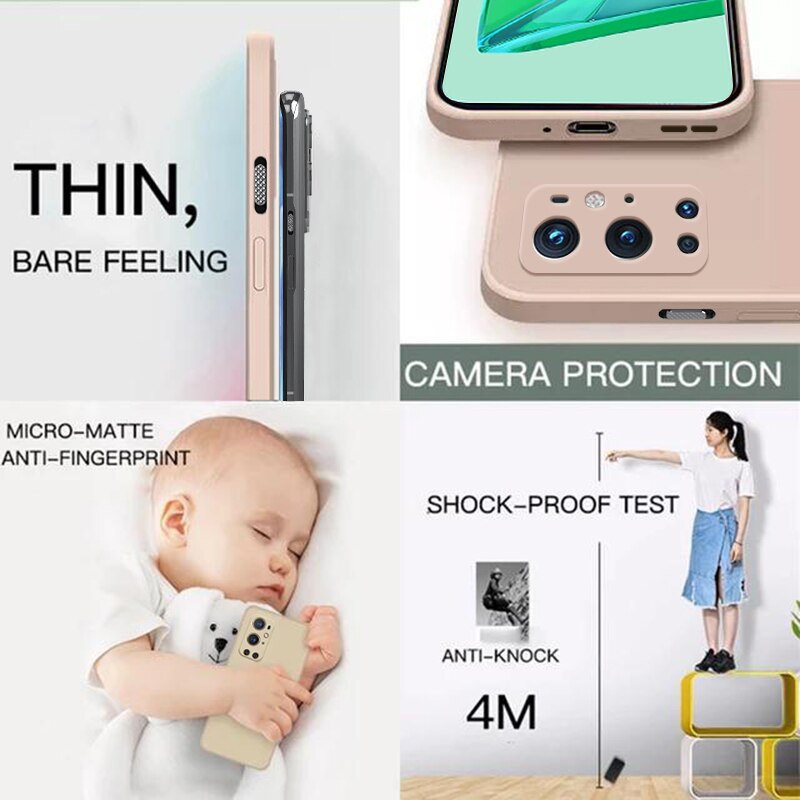 Platz flüssiges silikon fall für oneplus 9 pro abdeckung coque funda weiche luxus kamera objektiv protector schutzhülle