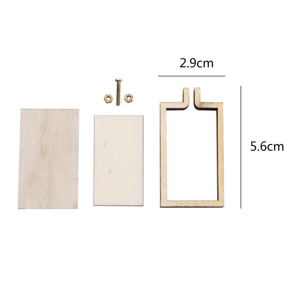DIY Cross Stitch Sewing Handmade Stitches Crafts Tool Mini Wooden Hoop/Ring Embroidery Fixed Frame: L