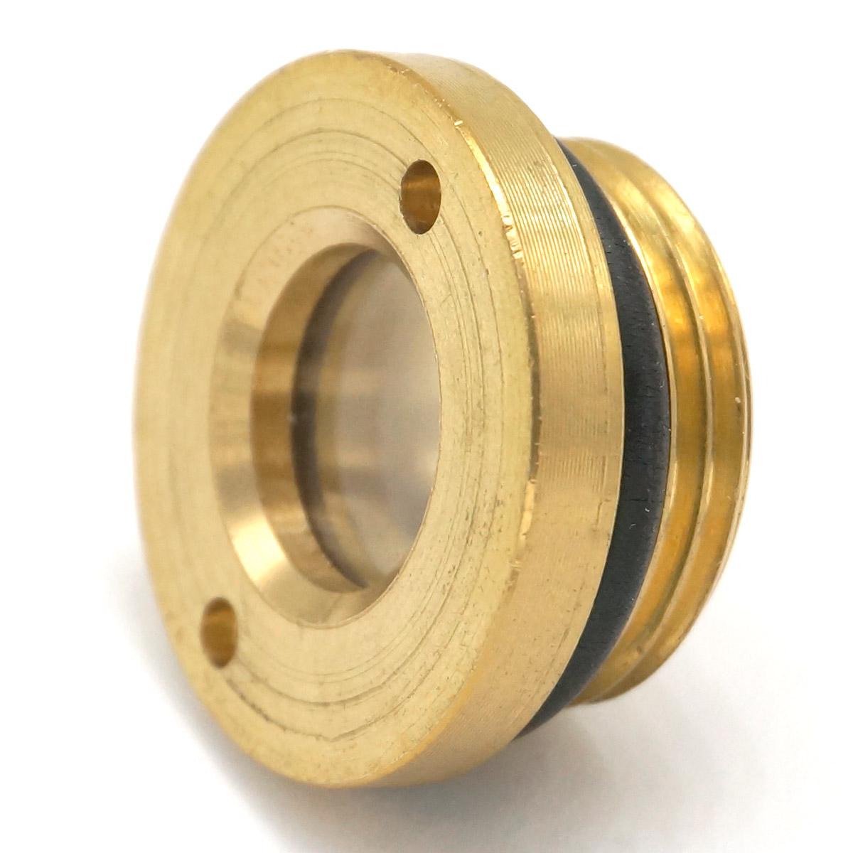M16 M20 M22 M27 M42 Pitch 1.5 Metric Male Brass Oil Level Sight Glass Window Round Head For Air Compressor Gearbox
