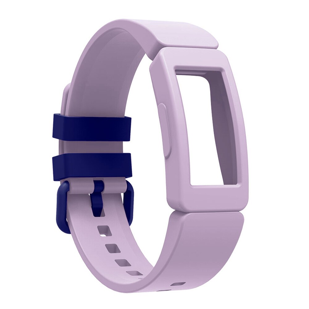 Holdbart silikone armbåndsarmbånd til fitbit inspirere hr / fitbit ace 2 smart ur udskiftning urbånd: Lavendel