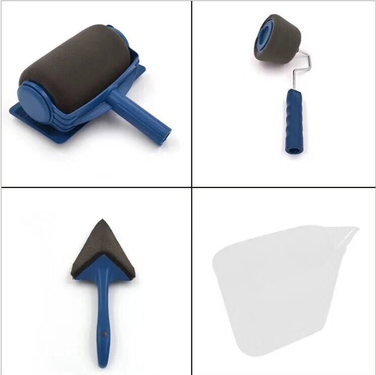 Rodillos de corredor de pintura, juego de pinceles, rodillo de pintura flocado para pintar Paredes, herramienta de jardín para el hogar, decoración de pared de sala de oficina