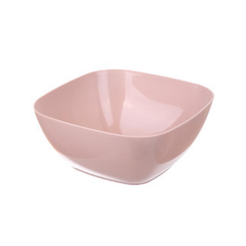 Vierkante Saladekom - 1.4L Inhoud - Onbreekbaar Plastic Eco-vriendelijk - voor Feest Picknick Keuken: Roze