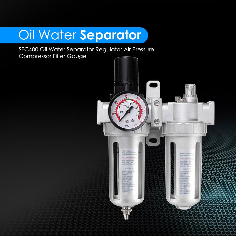 Sfc 400 luftkompressor olie vandfilter lufttryk kompressor filtermåler fælde til kontrol større højpræcision pneumatisk værktøj