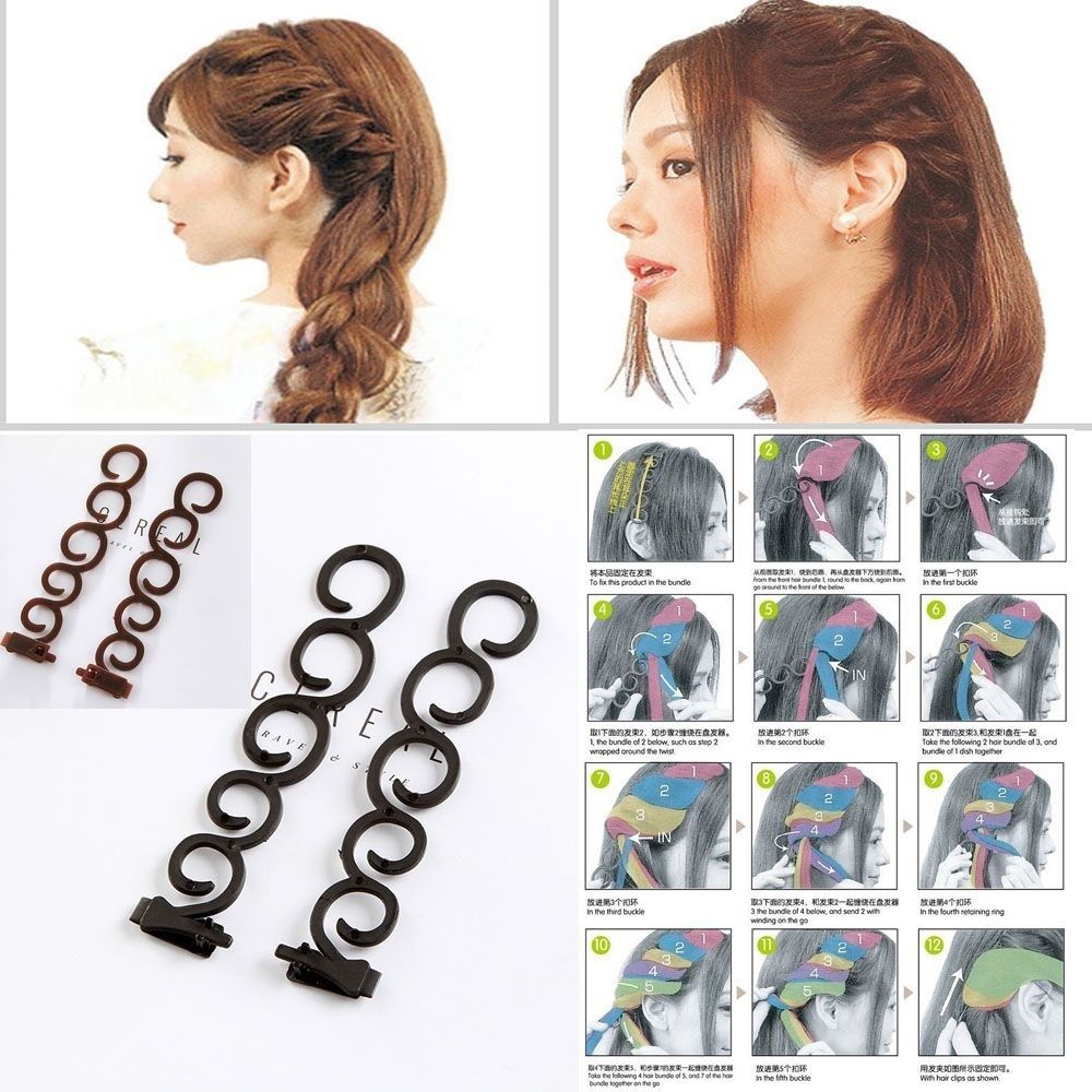 1 Pcs Franse Trendy Styling Accessoires Magic Lady Vrouwen Vlechten Tool Haar Braider Haak Weave Haar Vlecht Maker