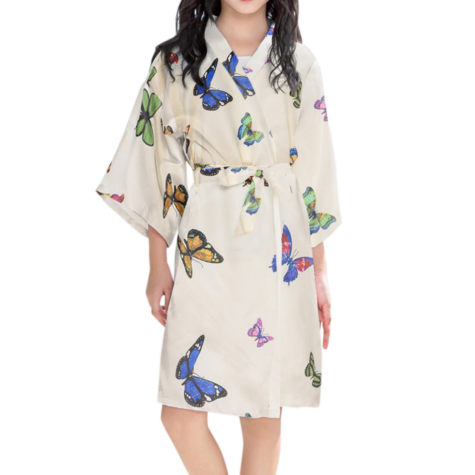 Kinderen Badjas Baby Handdoek Kinderen Vlinder Bloem Print Badjassen Voor Meisje Pyjama Infantil Nachtkleding Tiener Badjas