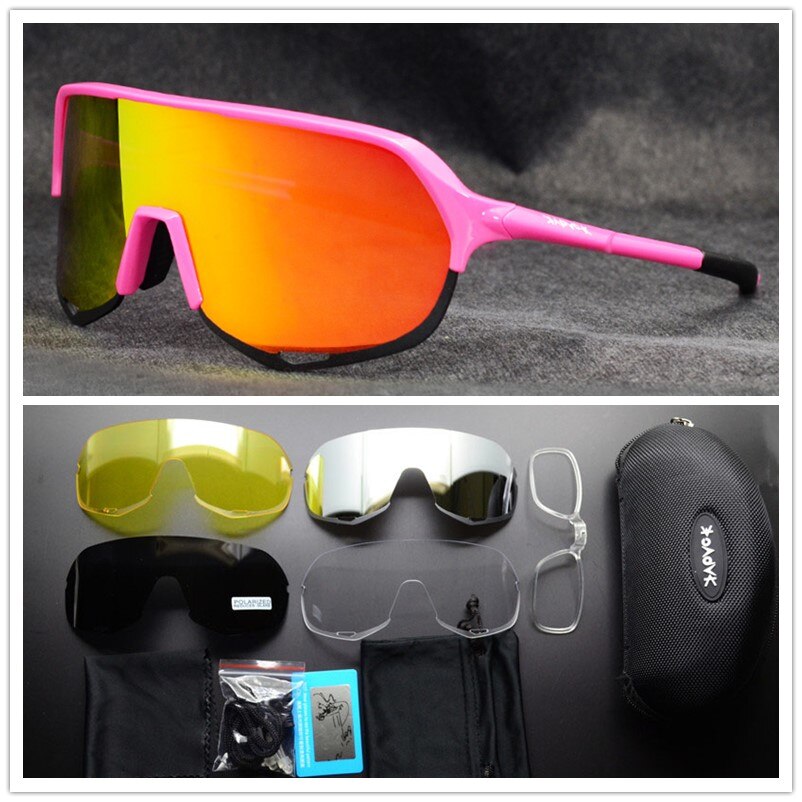 Fietsen Bril Gepolariseerde TR90 5 Lens Outdoor Sport Bril Mtb Racefiets Bril Fietsen Eyewear UV400 Fietsen Zonnebril: KEST-07