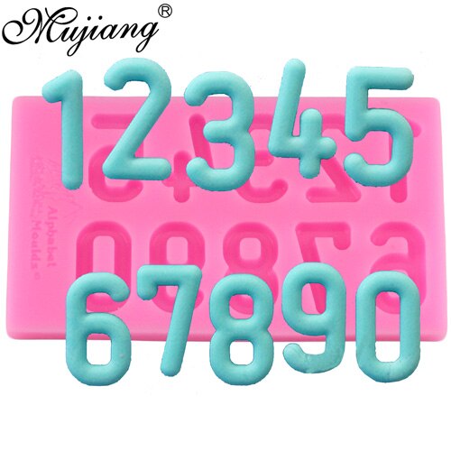 Mujiang DIY Numbers Candy Silicone Mold Chocolate Jelly Molds Party Fondant Cake Decorating Tools 3D Craft Soap Clay Moulds: CD344