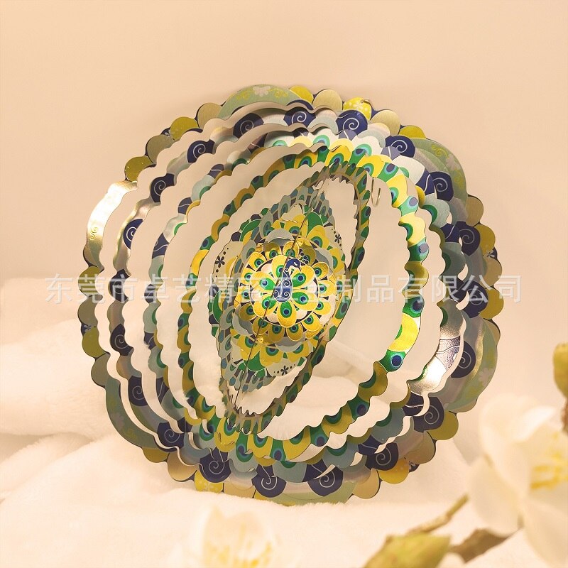 3D Stainless Steel Metal Sculptures Wind Spinners Hanging Decorations For Outdoor Garden Yard Art