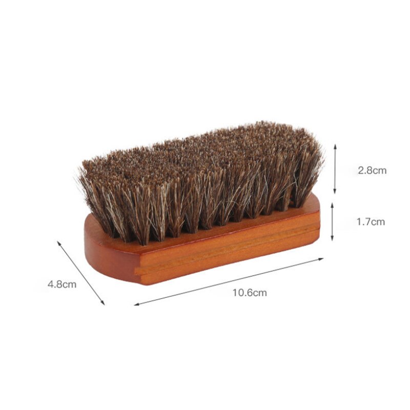 Crin de caballo zapato cepillos con pelo de caballo de cerdas para botas de zapatos de cuero de cuidado de limpieza cepillo de gamuza botas de nobuk JJJQJ27