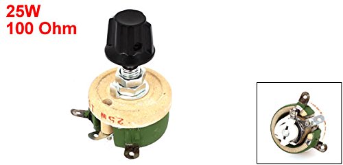 25W 100Ohm 25W 100R Runde Keramik Wirewound Potentiometer Widerstand Rheostat