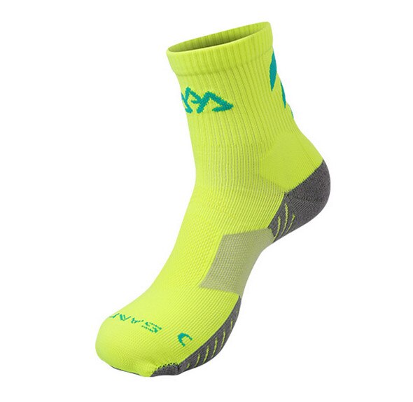 Calzini SANTO S051/S052 Argento Lon Serie Professionale MARATONA Calzini e Calzettoni Quick Dry Donne Degli Uomini di Sport Calzini e Calzettoni: Green S051 / L 42-44