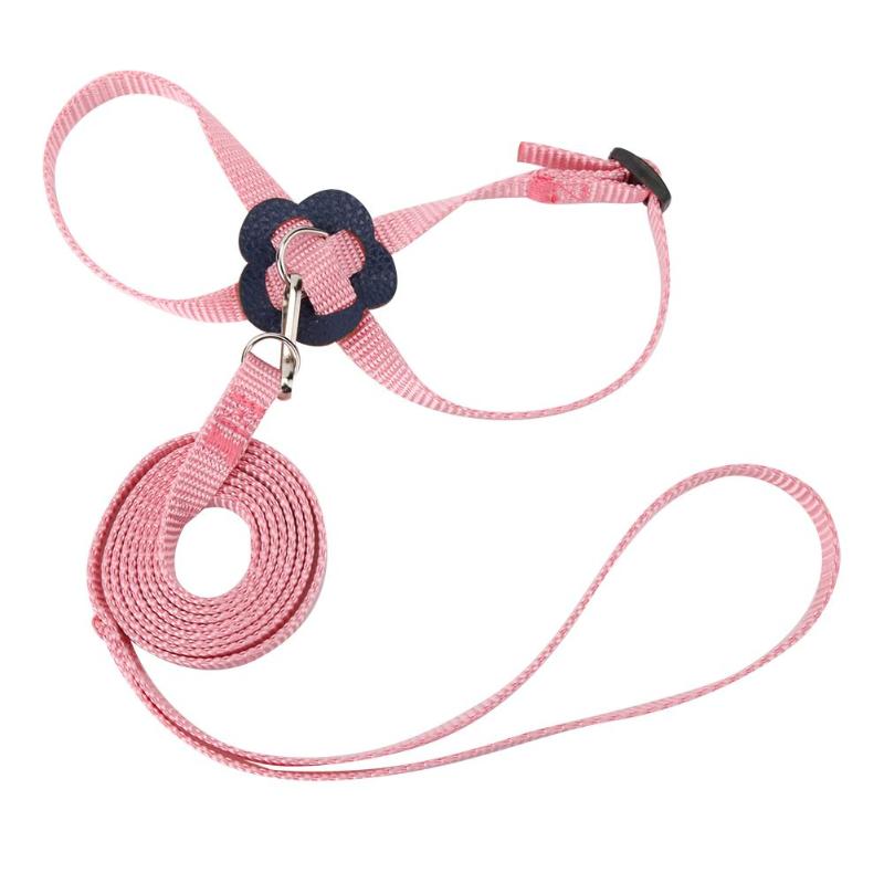 Papegaai Vogel Leash Verstelbare Harnas Huisdieren Anti Vliegende Outdoor Training Touw: Roze