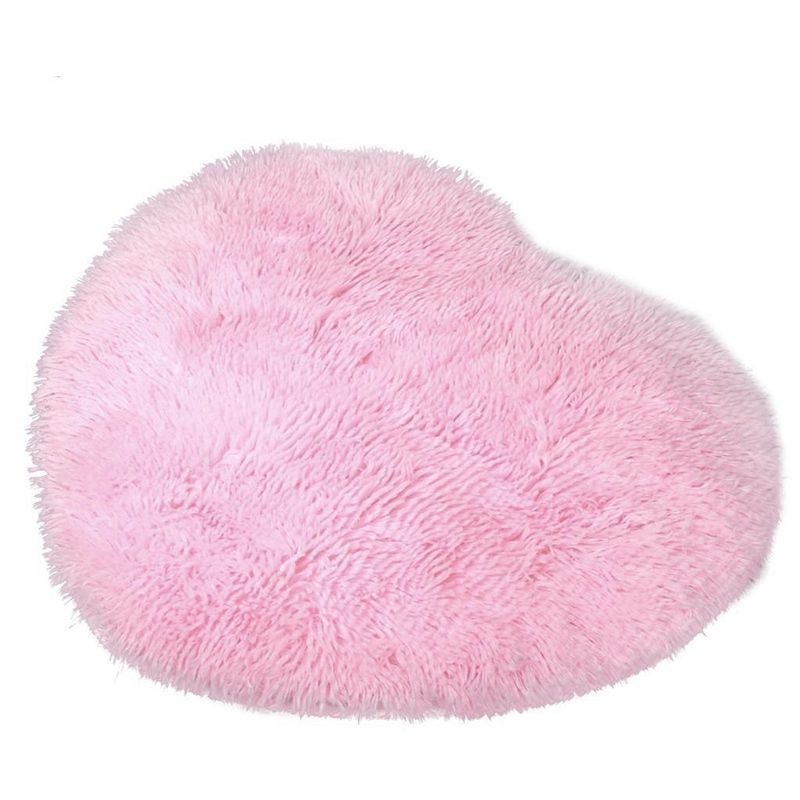 Wohnzimmer/schlafzimmer Herz-geformt Teppich 5 farbe 30X40cm Anti-Schleudern Flauschigen Teppich Hause Schlecht Boden Tür Weichen Modernen Teppich Dekor matt: Rosa