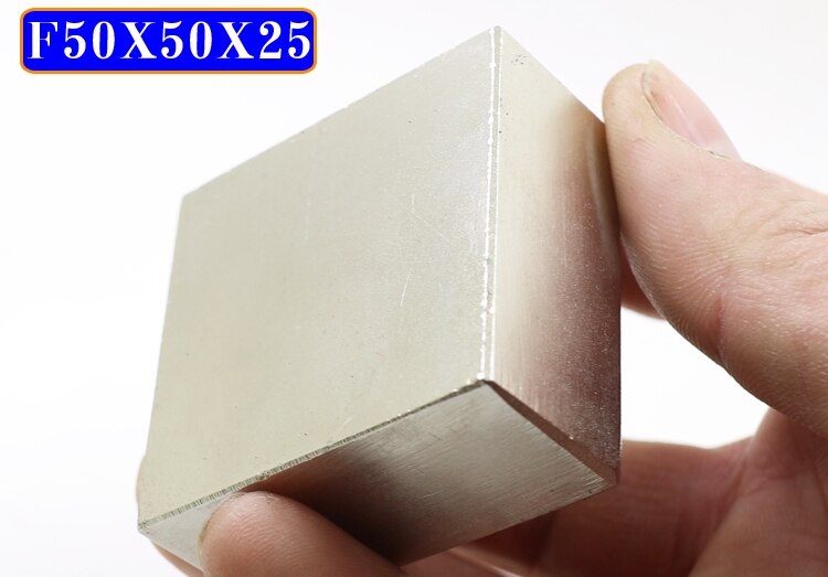 1PCS neodymium magneet N52 Blok 50x50x25 Super Sterke Rare Earth magneten Neodymium Magneet 50*50*25 Neodymium magneet voor tellers