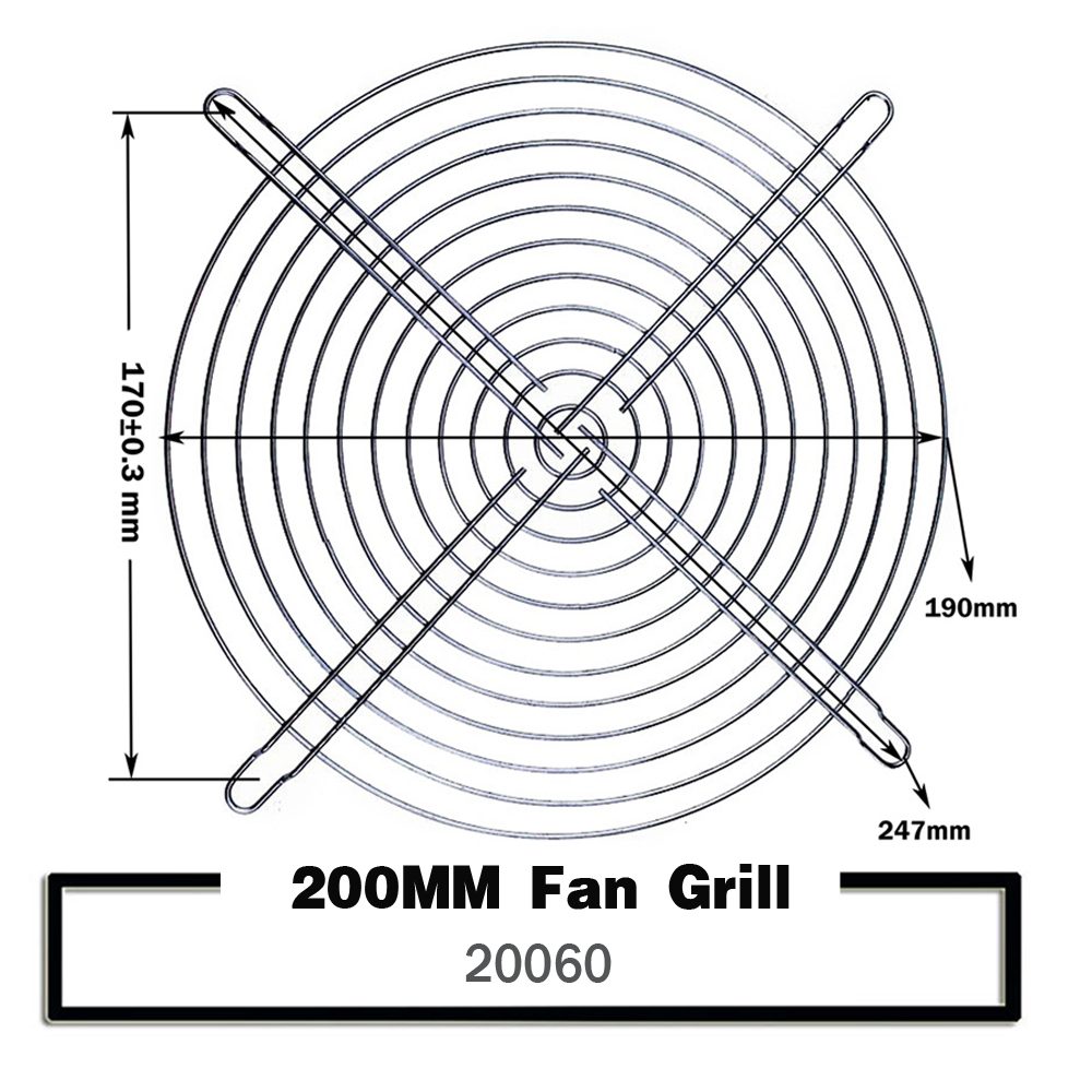 Griglia per ventola di raffreddamento Reti in ferro metallico per ventola del computer 30mm 40mm 50mm 60mm 70mm 80mm 90mm 120mm 135mm 140mm 170mm 200mm Griglia per ventola: 2MM / Brown
