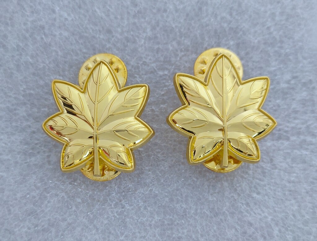 tomwang2012.US USMC MARINE CORPS STAFF MAJOR WARRANT OFFICER INSIGNIA RANK METAL BADGE EPAULETTE DEVICE LAPEL PIN: Gold