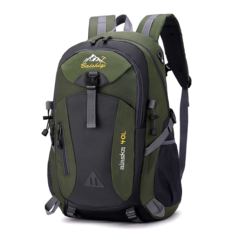 Men Backpack Nylon Waterproof Casual Outdoor Travel Backpack Ladies Hiking Camping Mountaineering Bag Youth Sports Bags: LIGHT BLUE