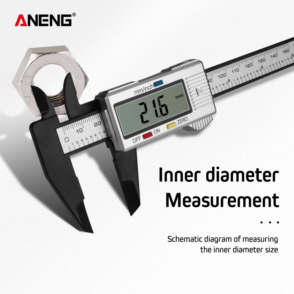 ANENG 150mm calibre micrometro Digital Vernier calibre micrometro Paquimetro calibrador Digital medición mini calibradores escala herramienta de medición calibrador pie de rey acero inoxidable medicion