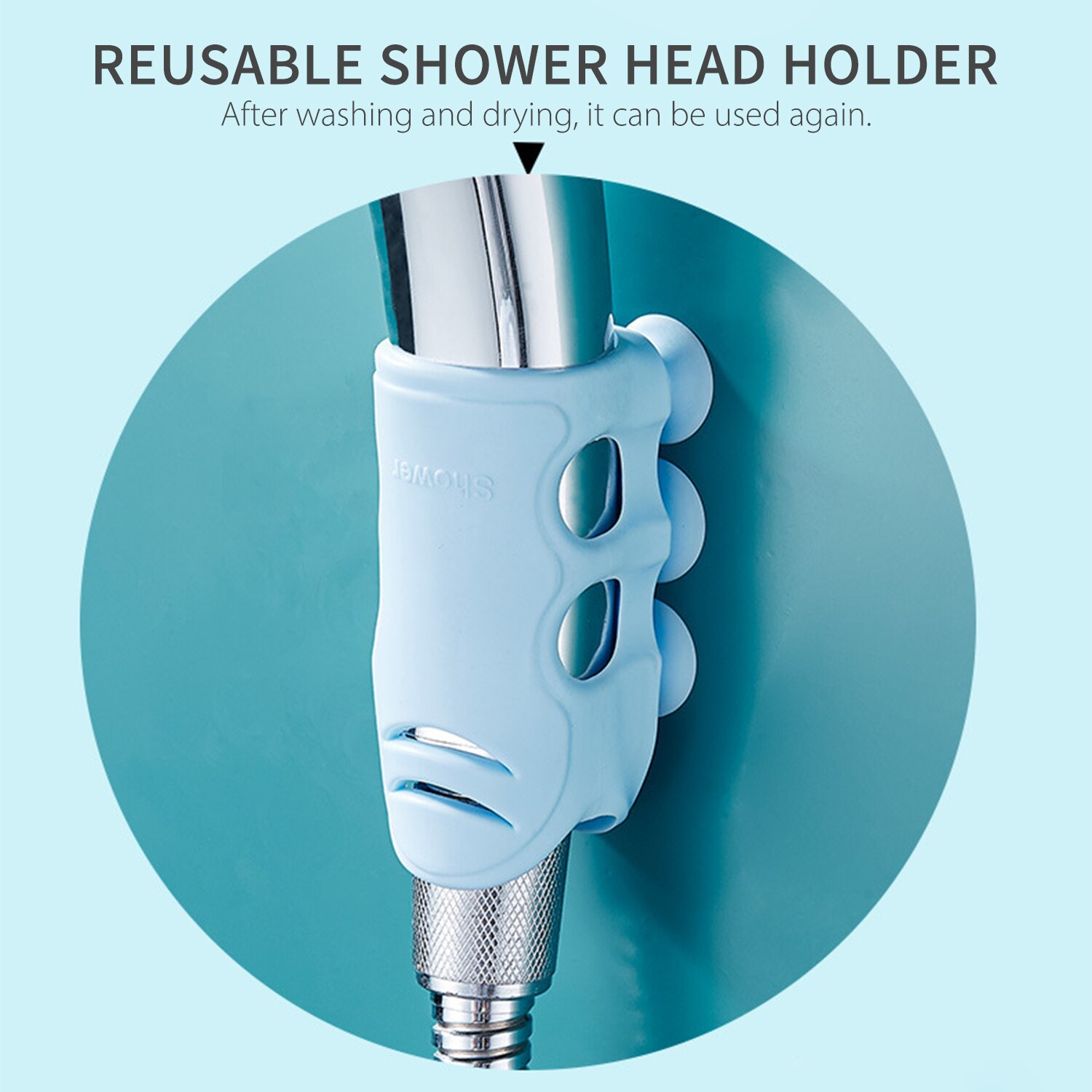 Shower Head Holder Suction Cup Bathroom Handheld Showerhead Bracket Wall Mounted Handheld Shower Holders