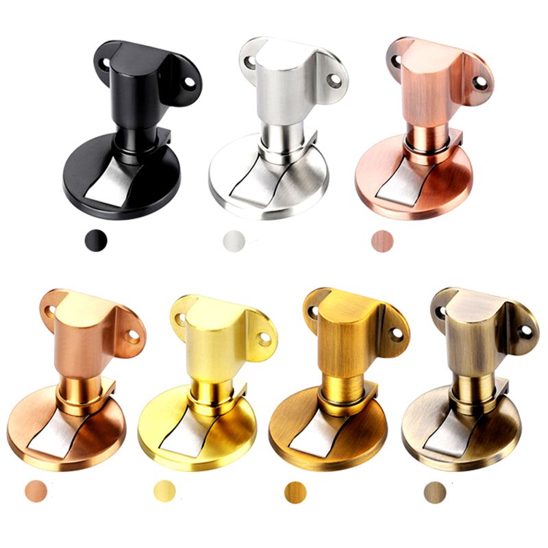Adjustable Door Holder Alloy Magnetic Door Stopper Non-punch Sticker Water-proof L4MB