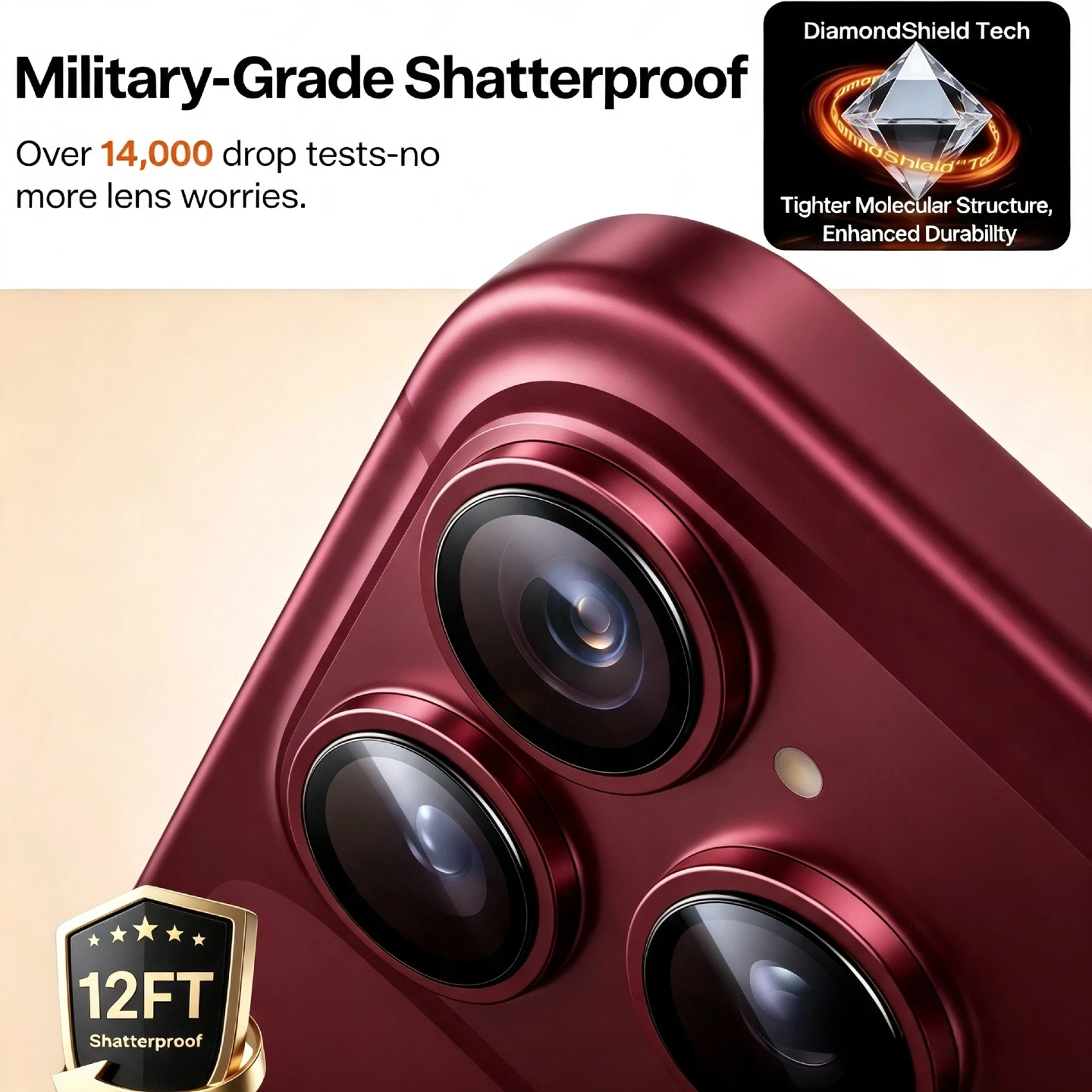 For iPhone 18Pro/18 pro Max AR Anti-Fog Original Color Rear Camera Tempered Glass Protective Film Clear Back Cover Glass