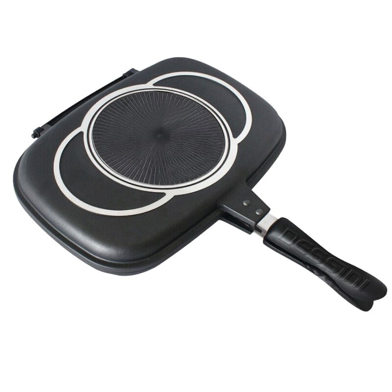 Double Sided Grill Pan Portable Durable for Grilling Frying Home Kitchen Camping XH8Z