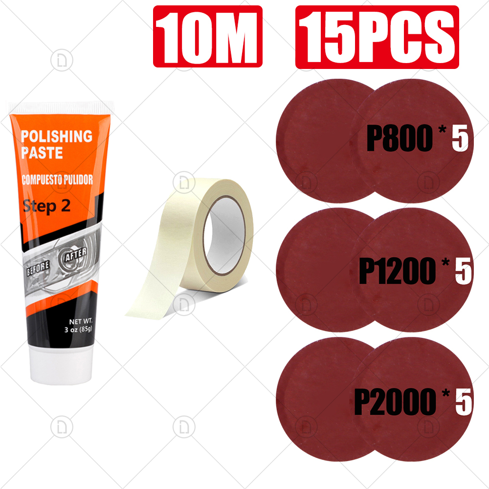 Auto Scheinwerfer Polierer Restaurator Polnischen Für Scheinwerfer Restaurierung Kit Washer Chemische Polieren Kit Wachs Für Auto Scheinwerfer: 7