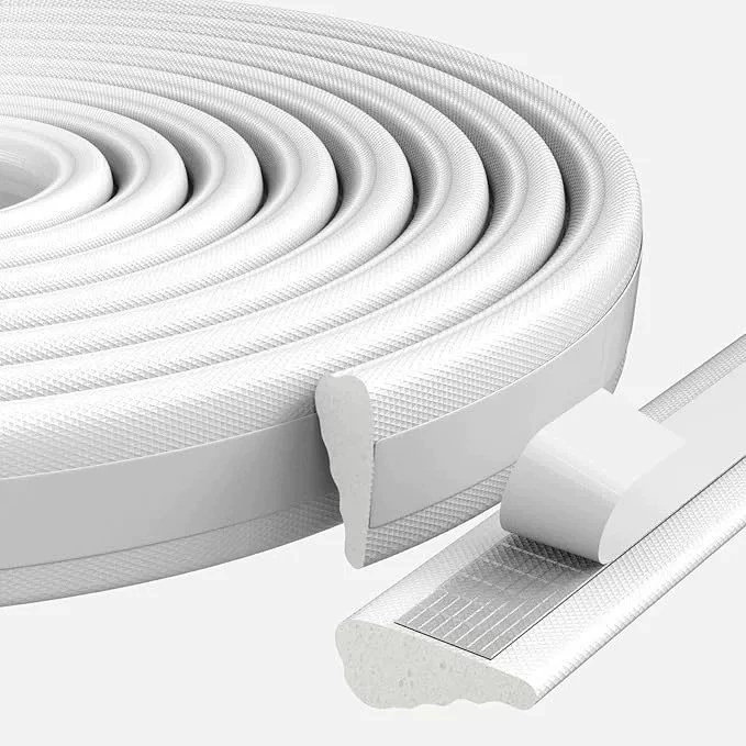 Door Window Sealing Strip Soundproof Noise Self-Adhesive Draught Exclude PU Foam Weather Stripping Door Seal Gap Filler: Translucent / 5m