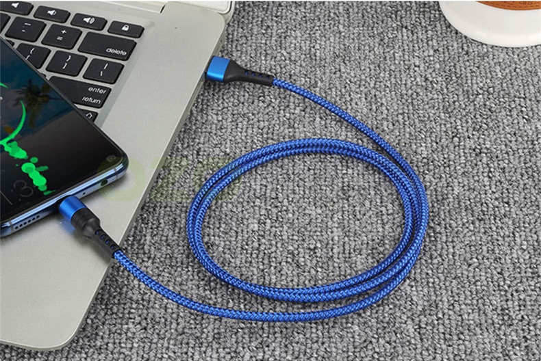 USB Kabel 5A Super Lade 5A Schnelle Lade Nylon Typ C USB Ladegerät Kabel Draht Kabel für Huawei P20 Mate 20 Honor 10 V10: 5A Blue