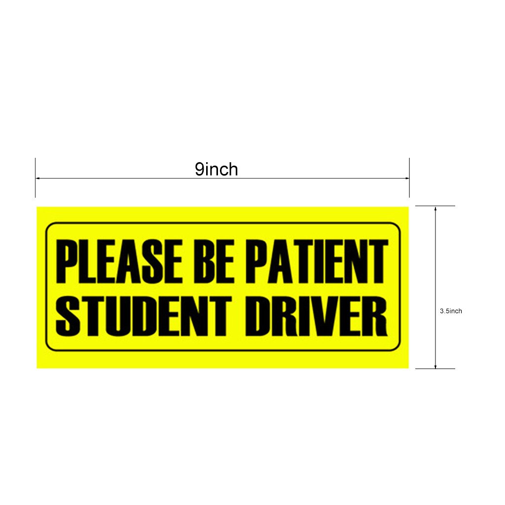 3x Auto Sticker Wiht De Brief Van Wees Geduldig Student Driver Student Auto Sticker 3 Pc Auto Sticker #0204y10