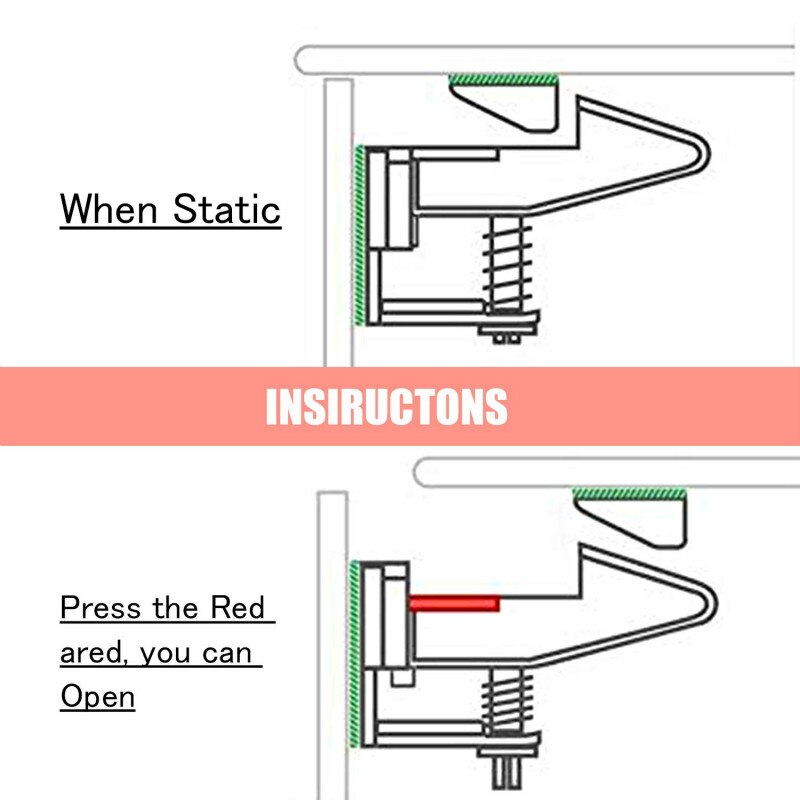 10Stck Art Schrank Schlösser Schutz Baby Sicherheit Schloss für freundlicher Schublade Tür Sicherheit Art Unsichtbare freundlicher Sicherheit
