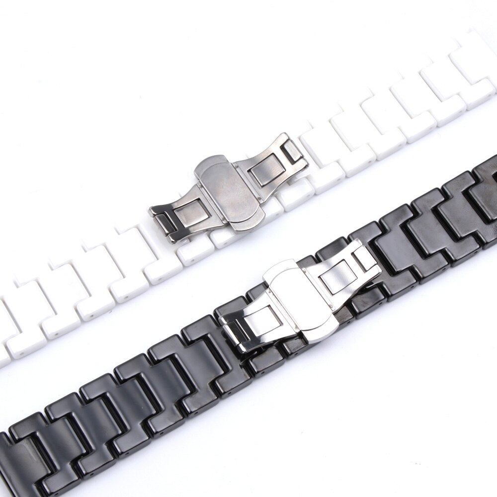 12/14/16/18/20/22mm shine voor samsung gear  s2/s3 horlogeband keramische horlogeband luxe metalen armband voor huawei watch 2